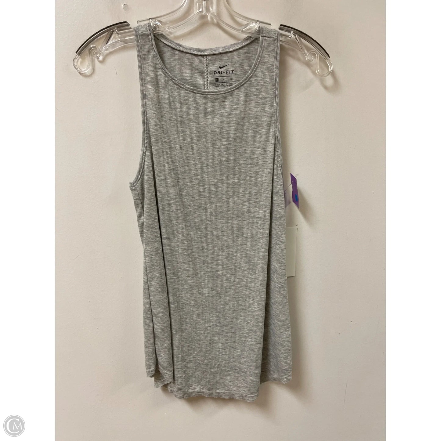 Athletic Tank Top By Nike Apparel In Grey, Size: S