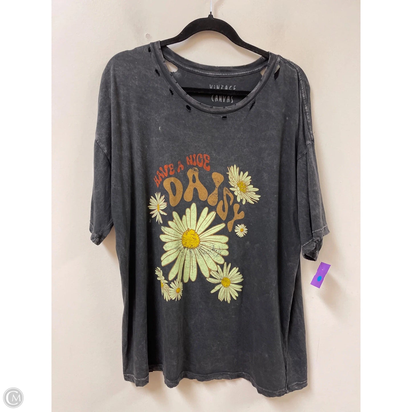 Top Short Sleeve By Clothes Mentor In Grey, Size: L