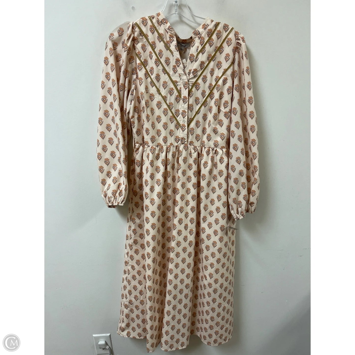 Dress Casual Maxi By Polygram In Cream, Size: L