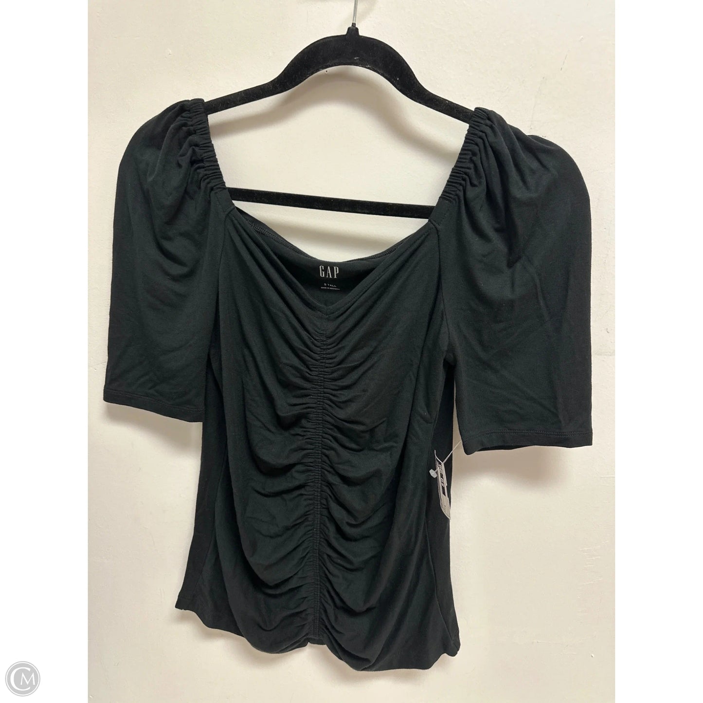 Top Short Sleeve By Gap In Black, Size: S