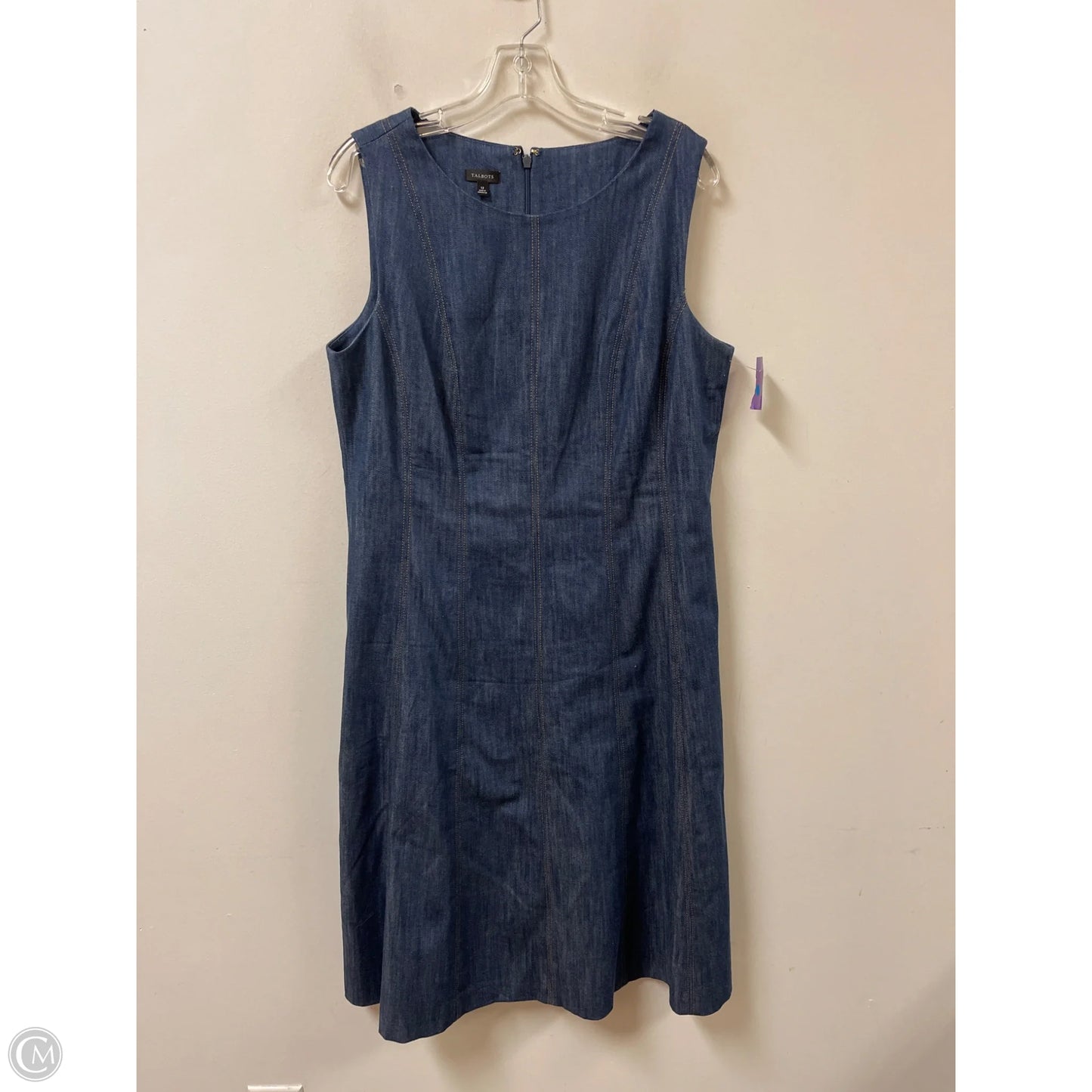 Dress Casual Maxi By Talbots In Blue Denim, Size: L