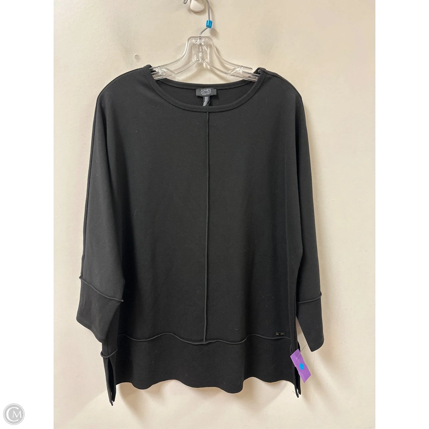 Top Long Sleeve By Jones New York In Black, Size: M