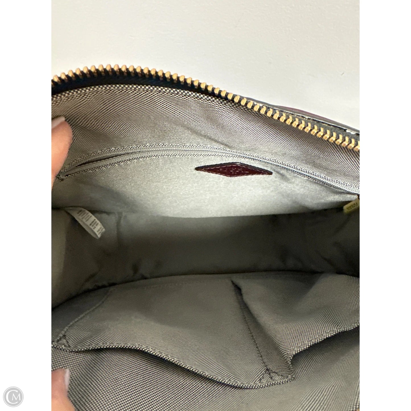 Handbag Leather By Fossil, Size: Large