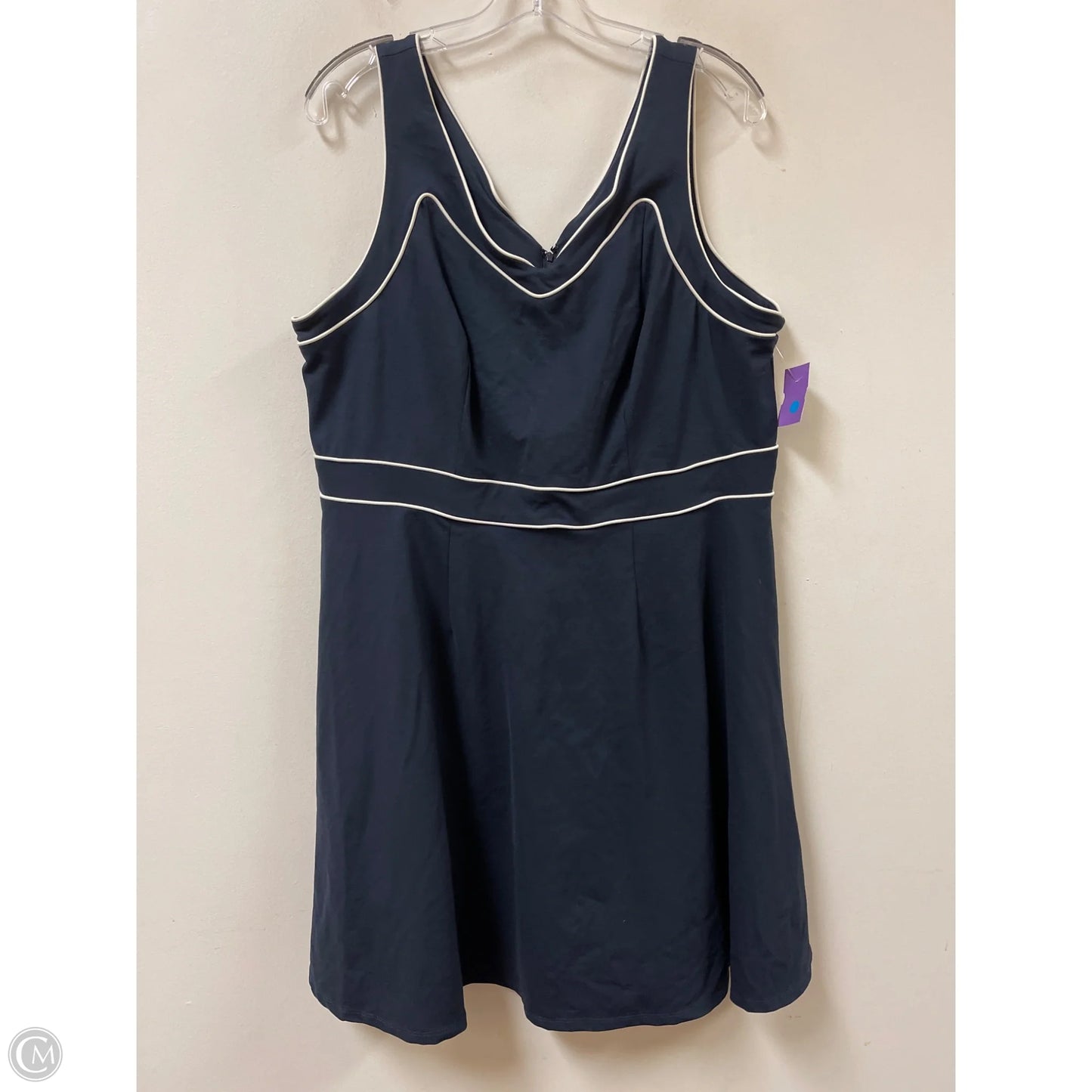 Dress Casual Midi By Modcloth In Navy, Size: 1x