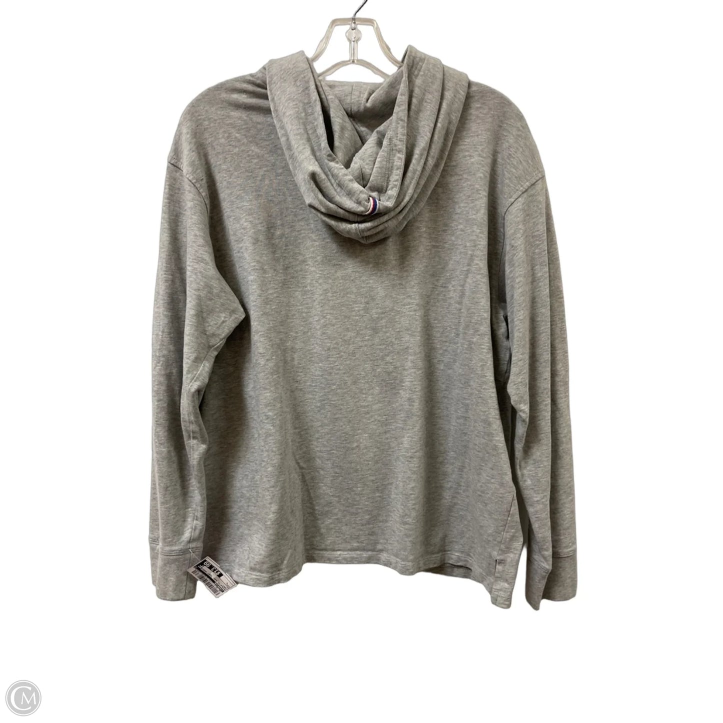 Athletic Sweatshirt Hoodie By Champion In Grey, Size: L