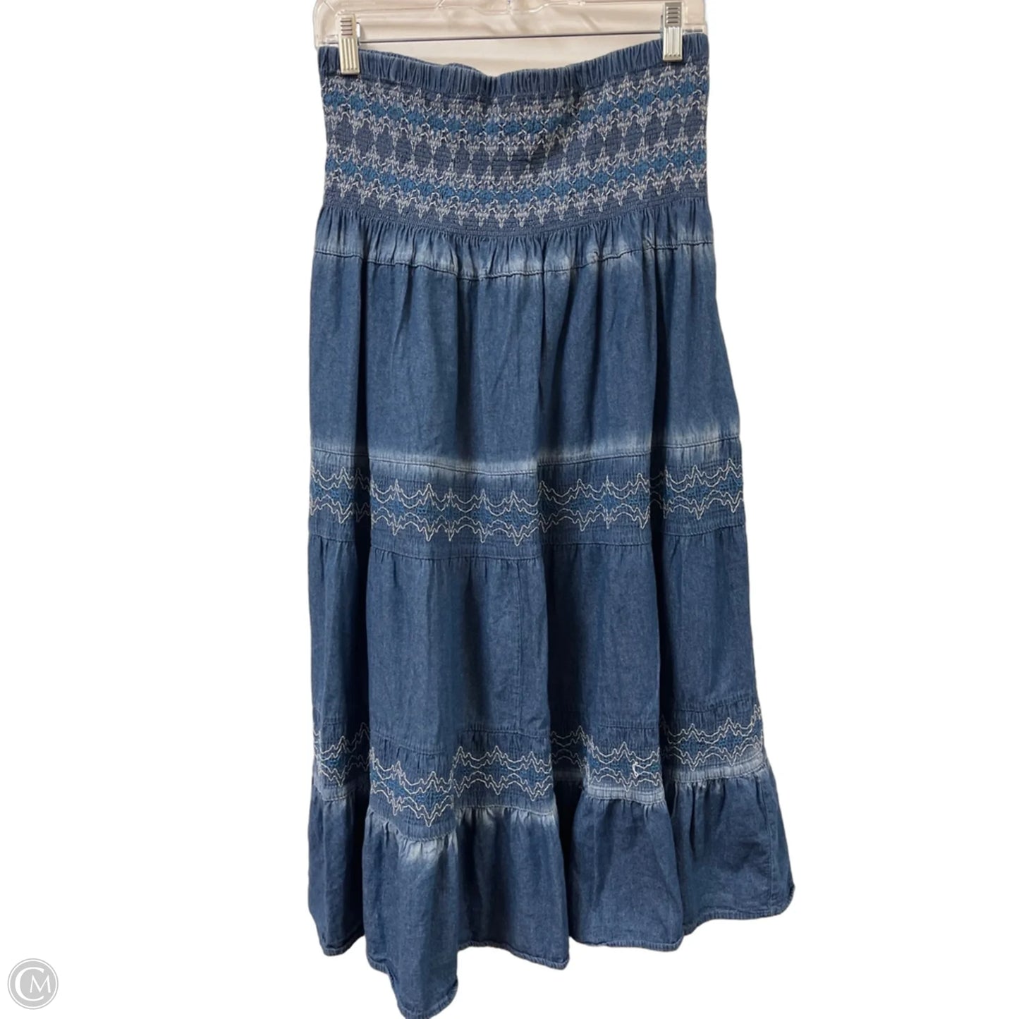 Skirt Maxi By Clothes Mentor In Blue Denim, Size: 12