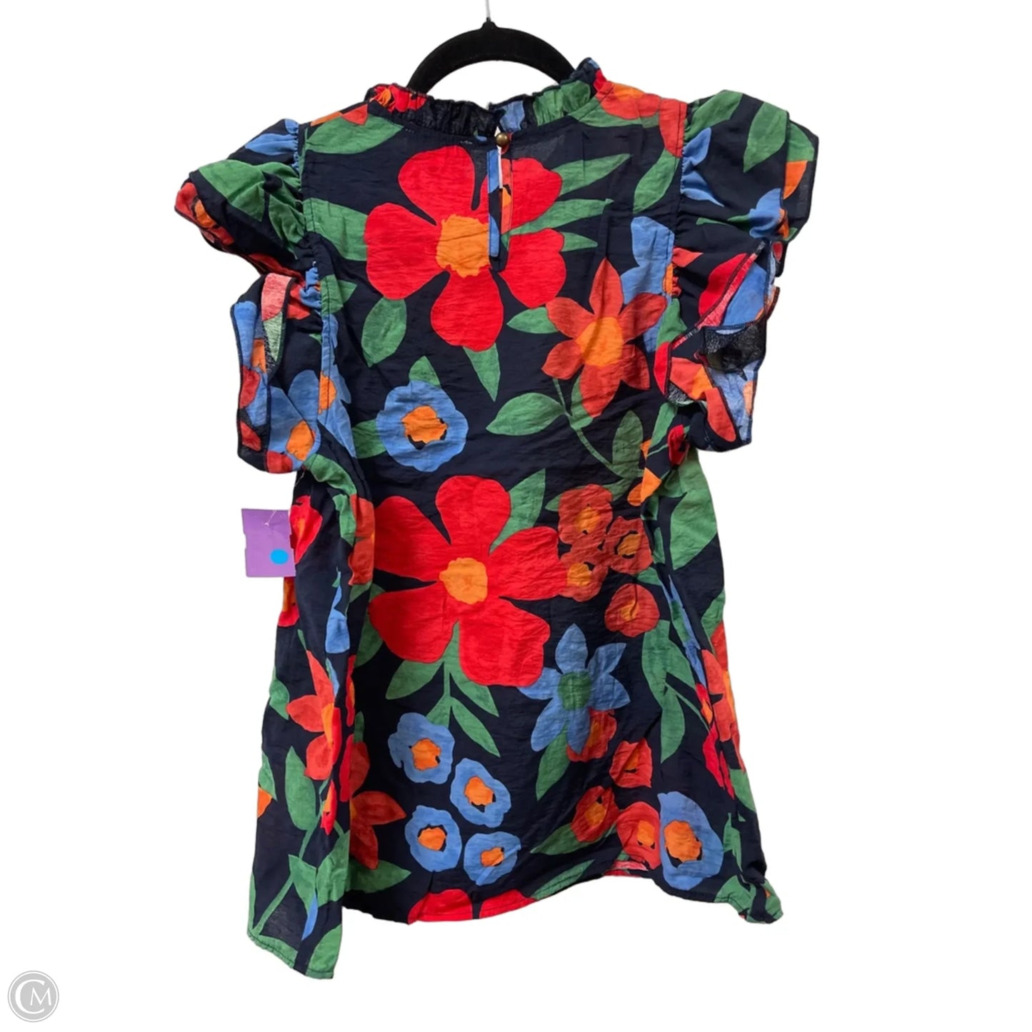 Top Short Sleeve By Entro In Floral Print, Size: L