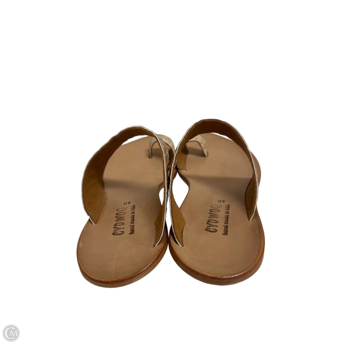 Sandals Flats By Clothes Mentor In Cream, Size: 9.5