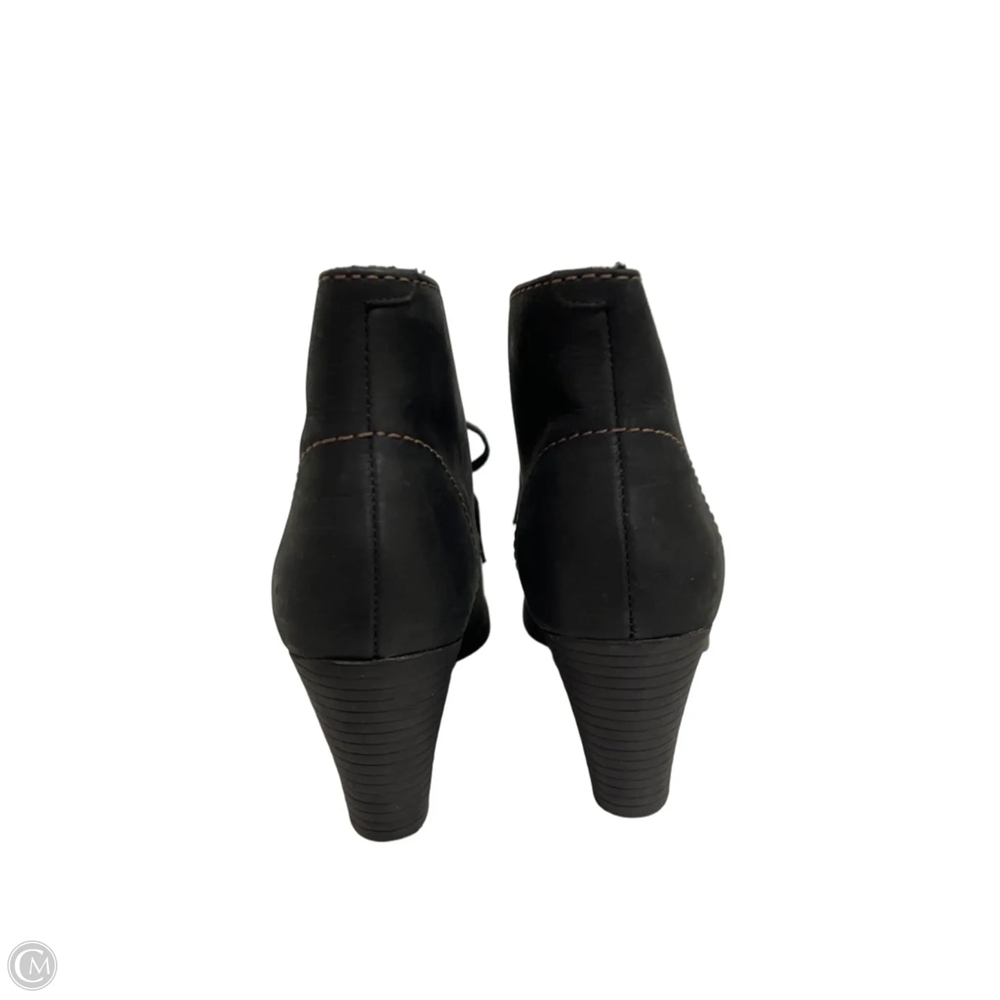 Boots Ankle Heels By Clarks In Black, Size: 8
