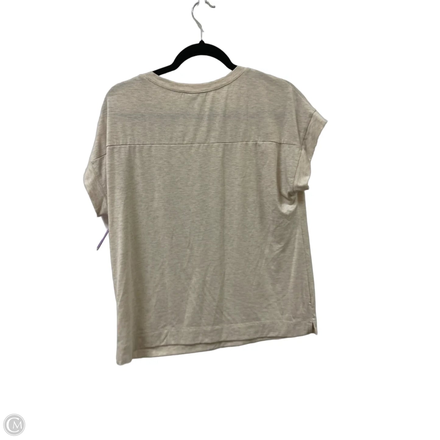 Top Short Sleeve By Clothes Mentor In Tan, Size: L