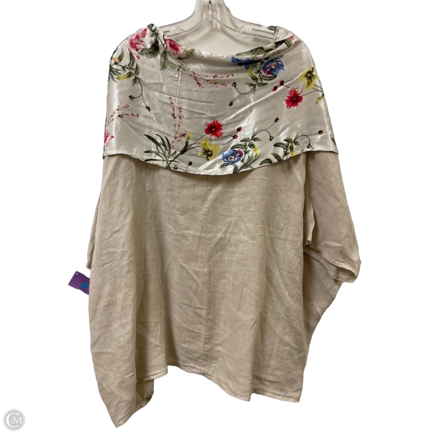 Tunic Short Sleeve By Cmb In Cream, Size: Osfm
