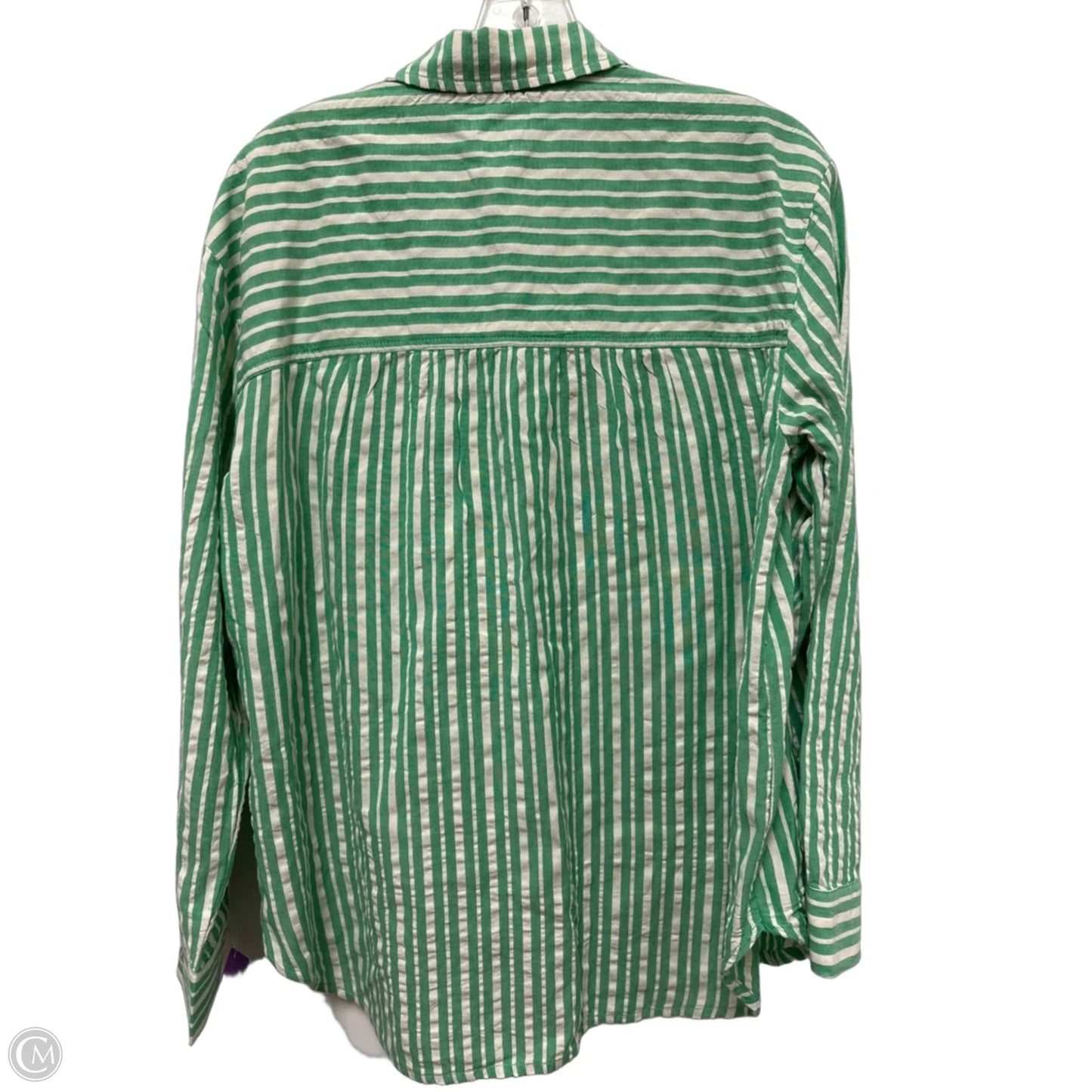 Blouse Long Sleeve By Pilcro In Green, Size: M