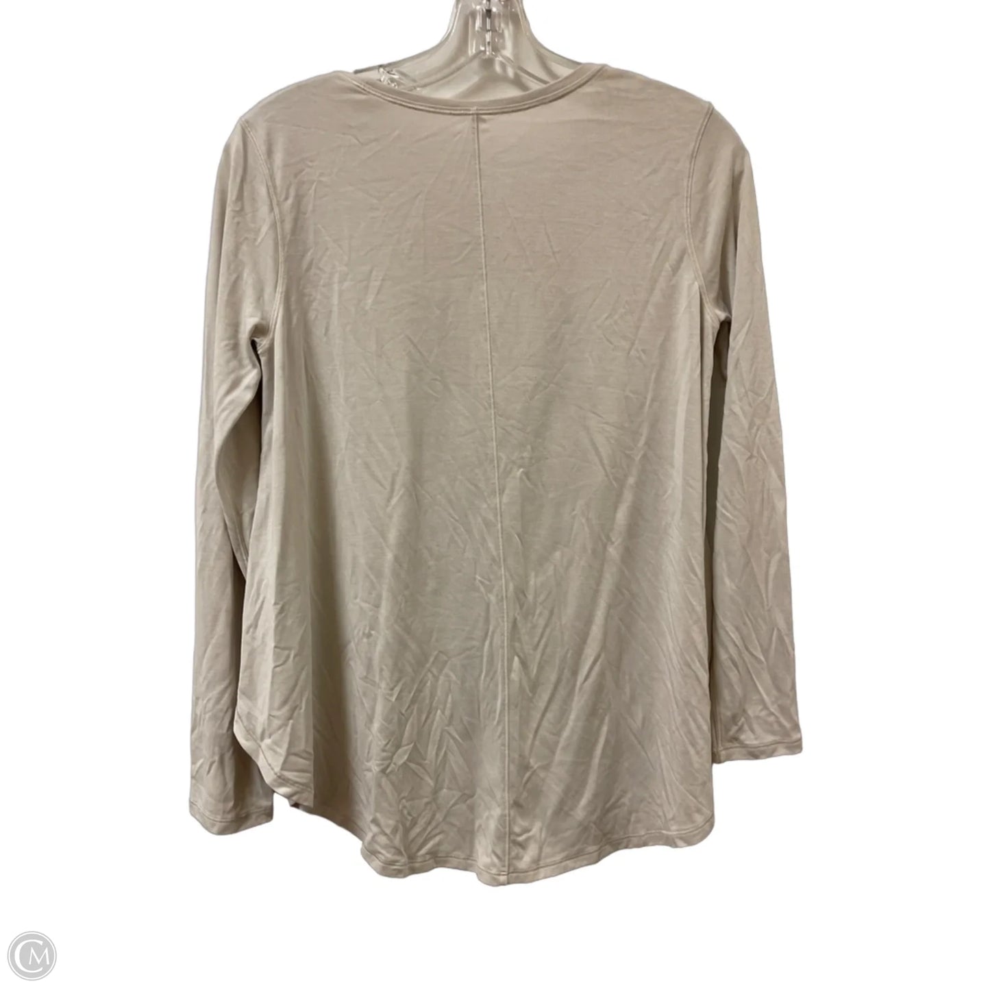 Athletic Top Long Sleeve Crewneck By Lululemon In Cream, Size: M