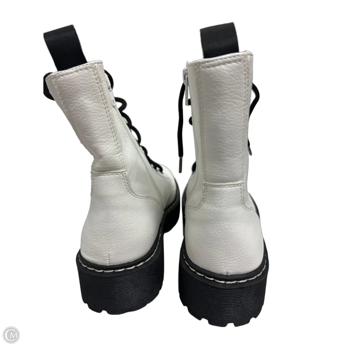 Boots Combat By Mix No 6 In White, Size: 8