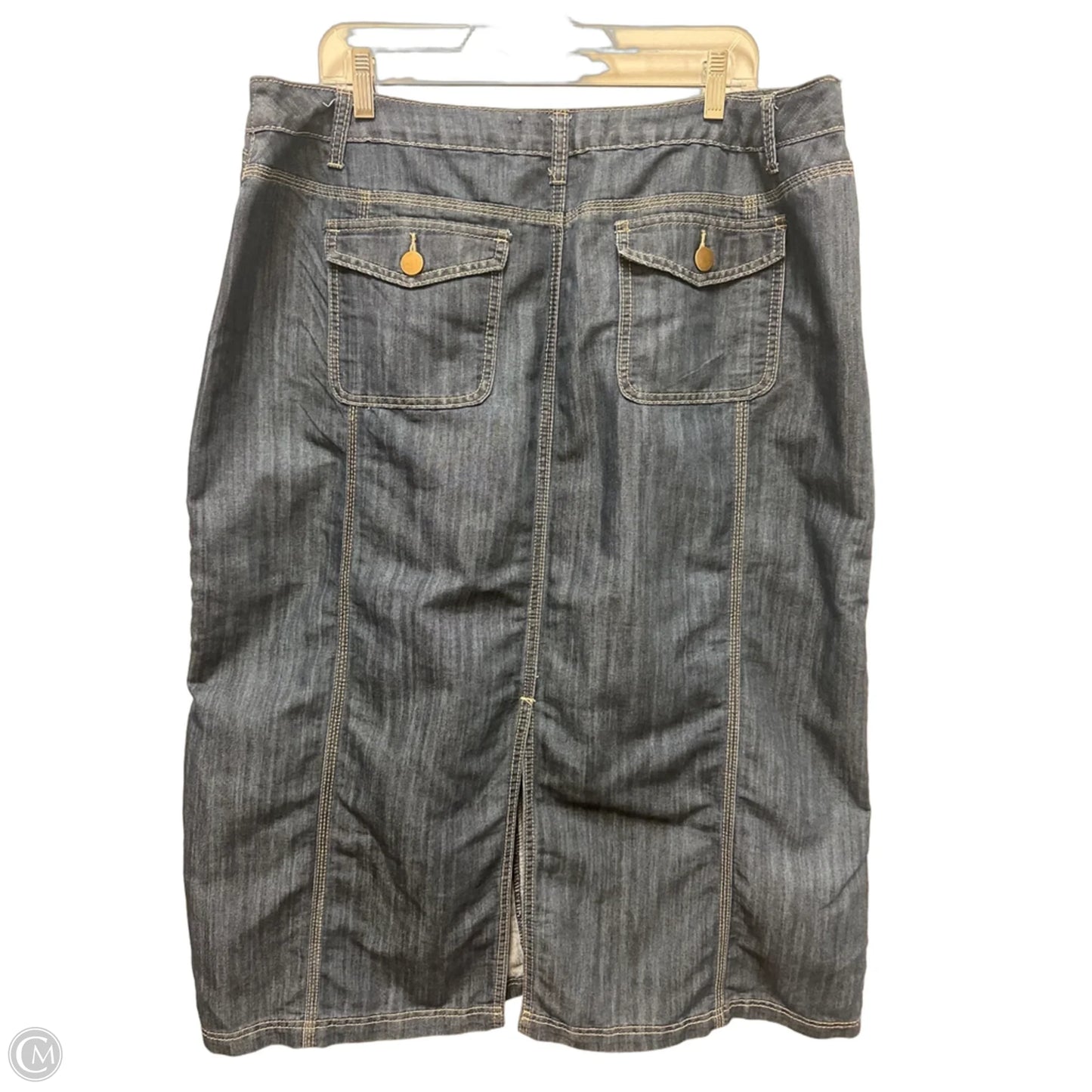 Skirt Maxi By Cato In Blue Denim, Size: 18