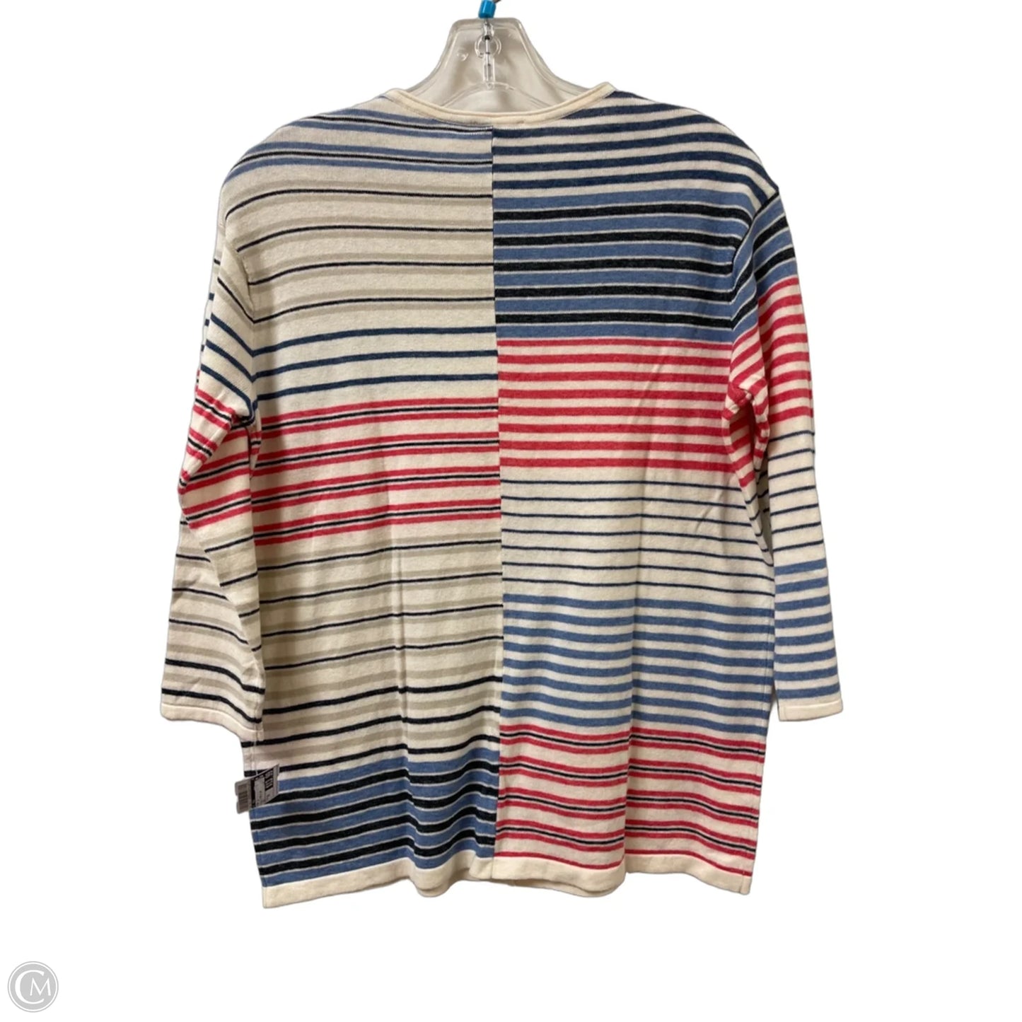Top Long Sleeve By J. Jill In Blue & Red & White, Size: Xs