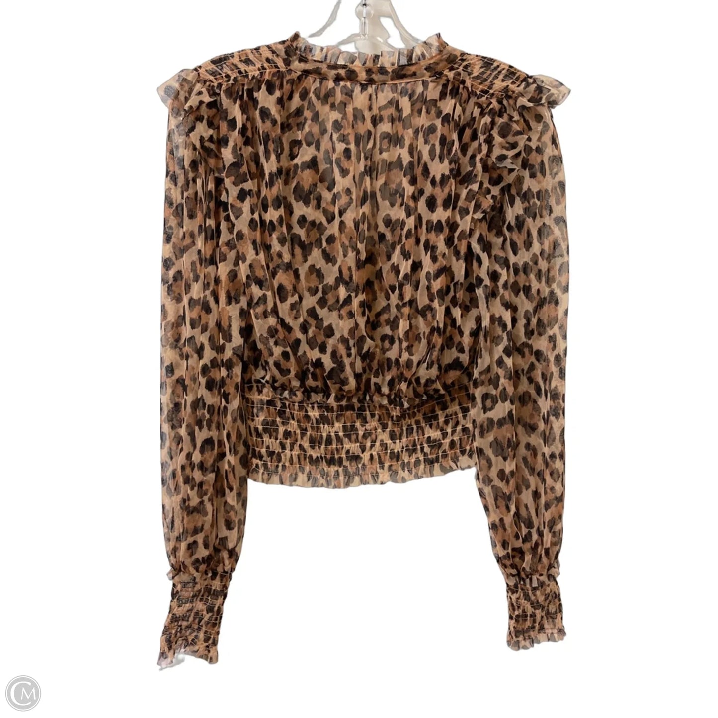 Top Long Sleeve By Free People In Animal Print, Size: S