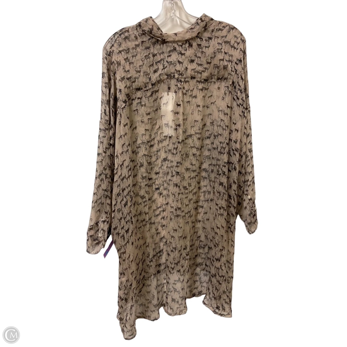 Tunic Long Sleeve By Cma In Brown, Size: Osfm
