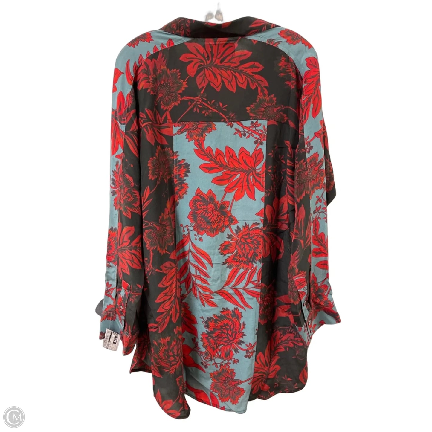 Tunic Designer By Johnny Was In Floral Print, Size: L