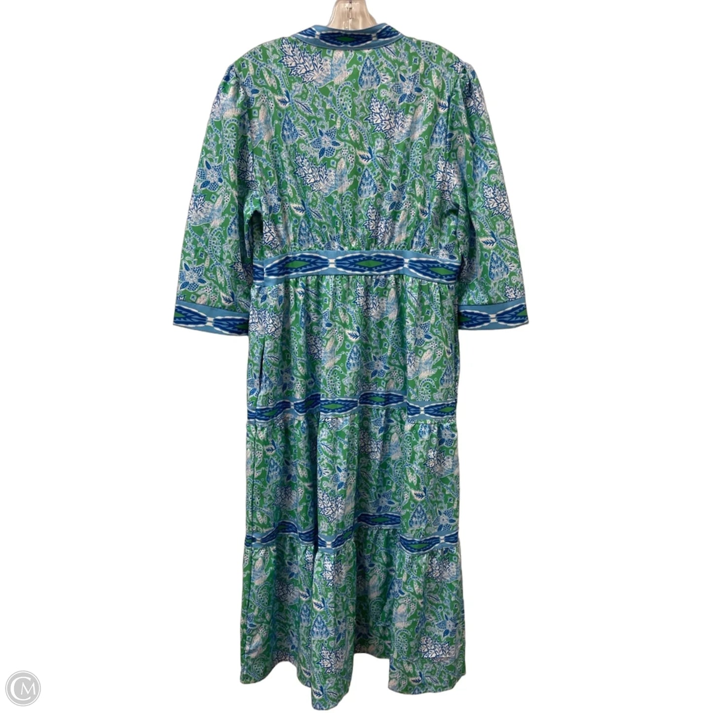 Dress Casual Maxi By Clothes Mentor In Blue & Green, Size: Xl