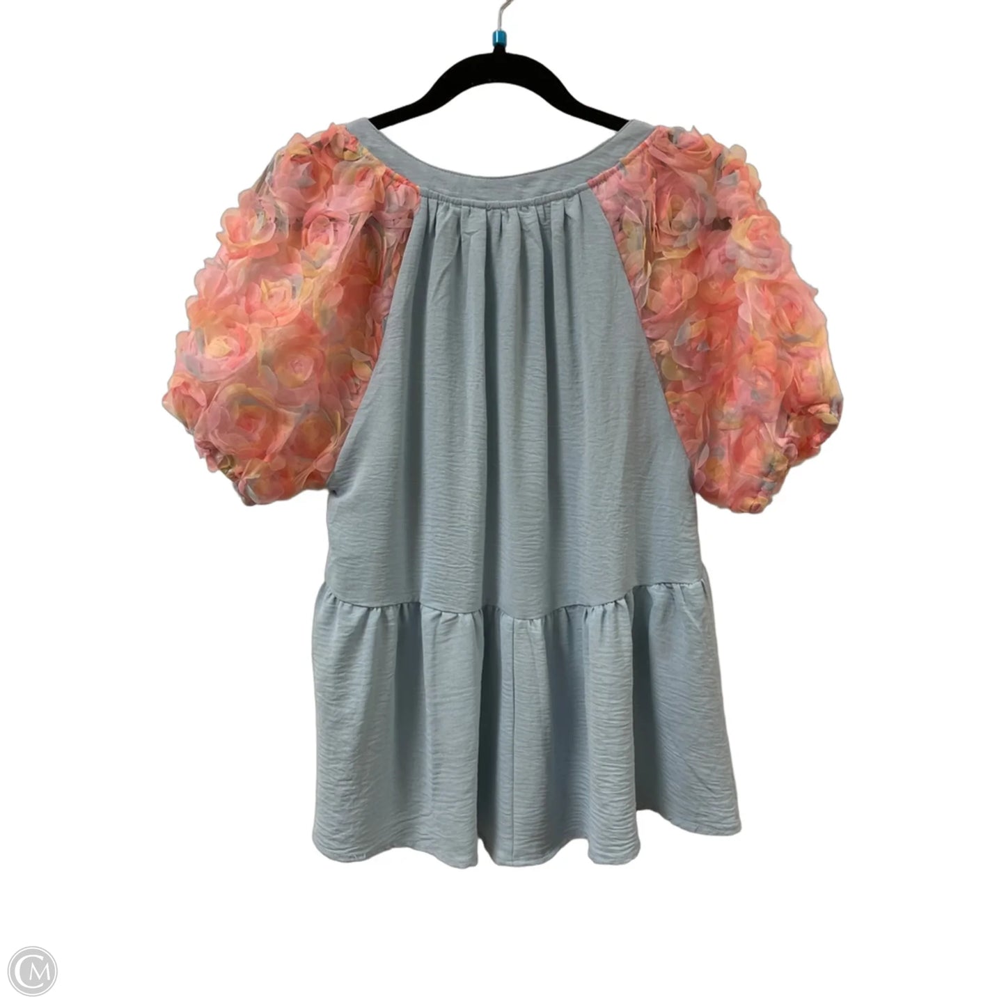 Top Short Sleeve By Umgee In Blue, Size: M