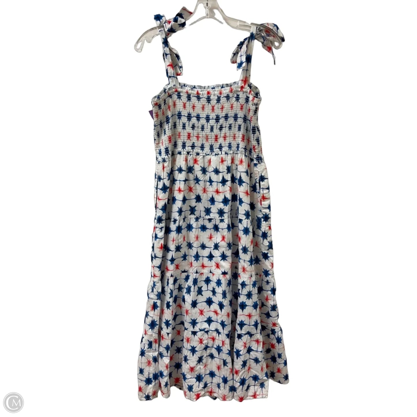 Dress Casual Maxi By J. Crew In Blue & Red & White, Size: M