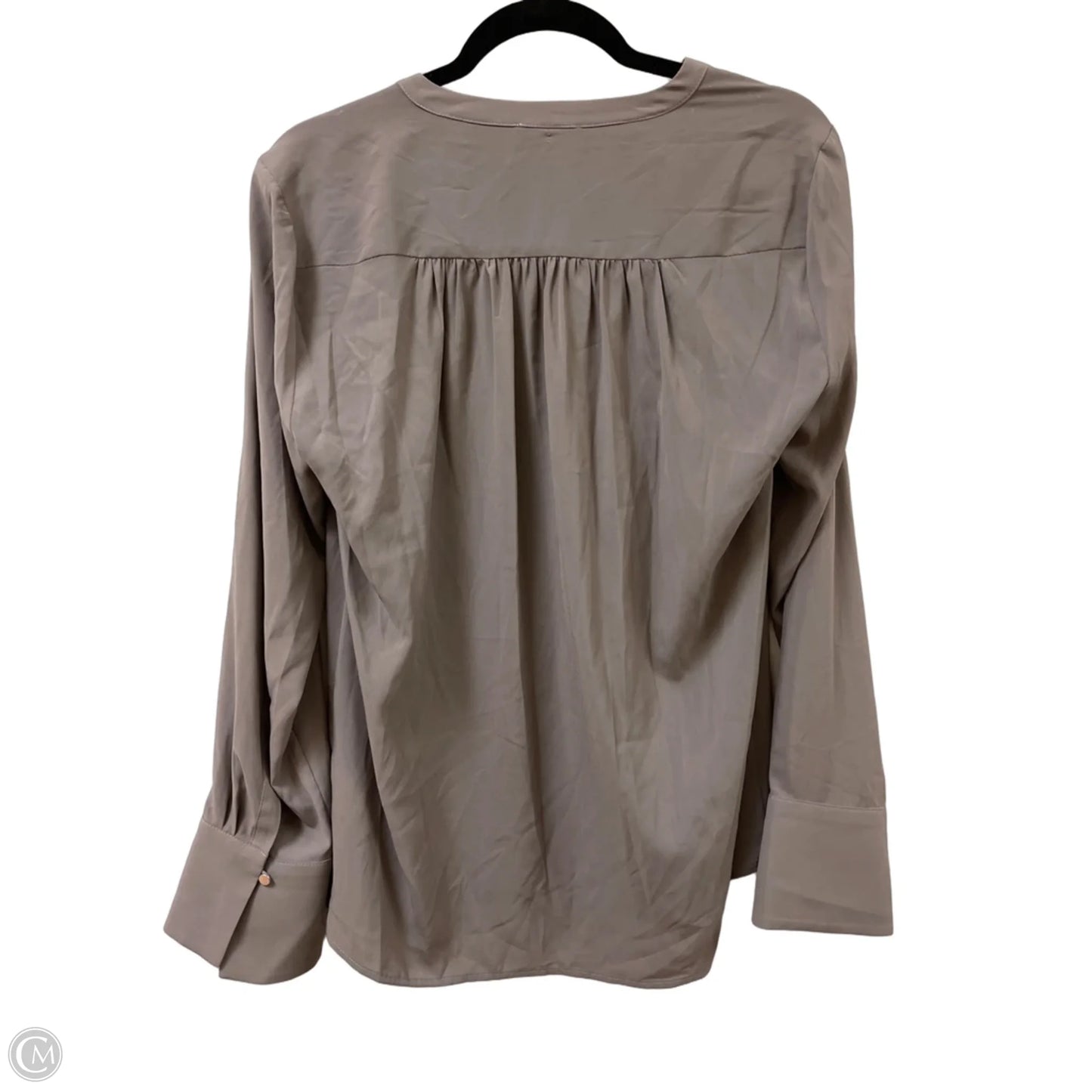 Top Long Sleeve By Calvin Klein In Grey, Size: L