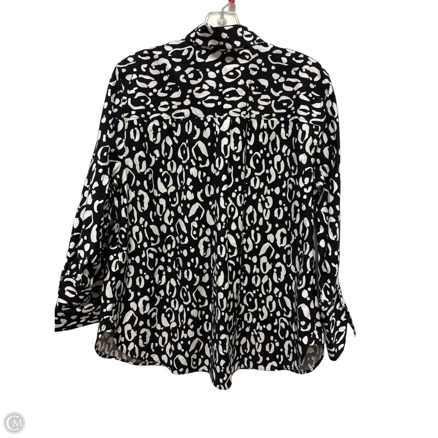 Blouse Long Sleeve By Chicos In Black, Size: L