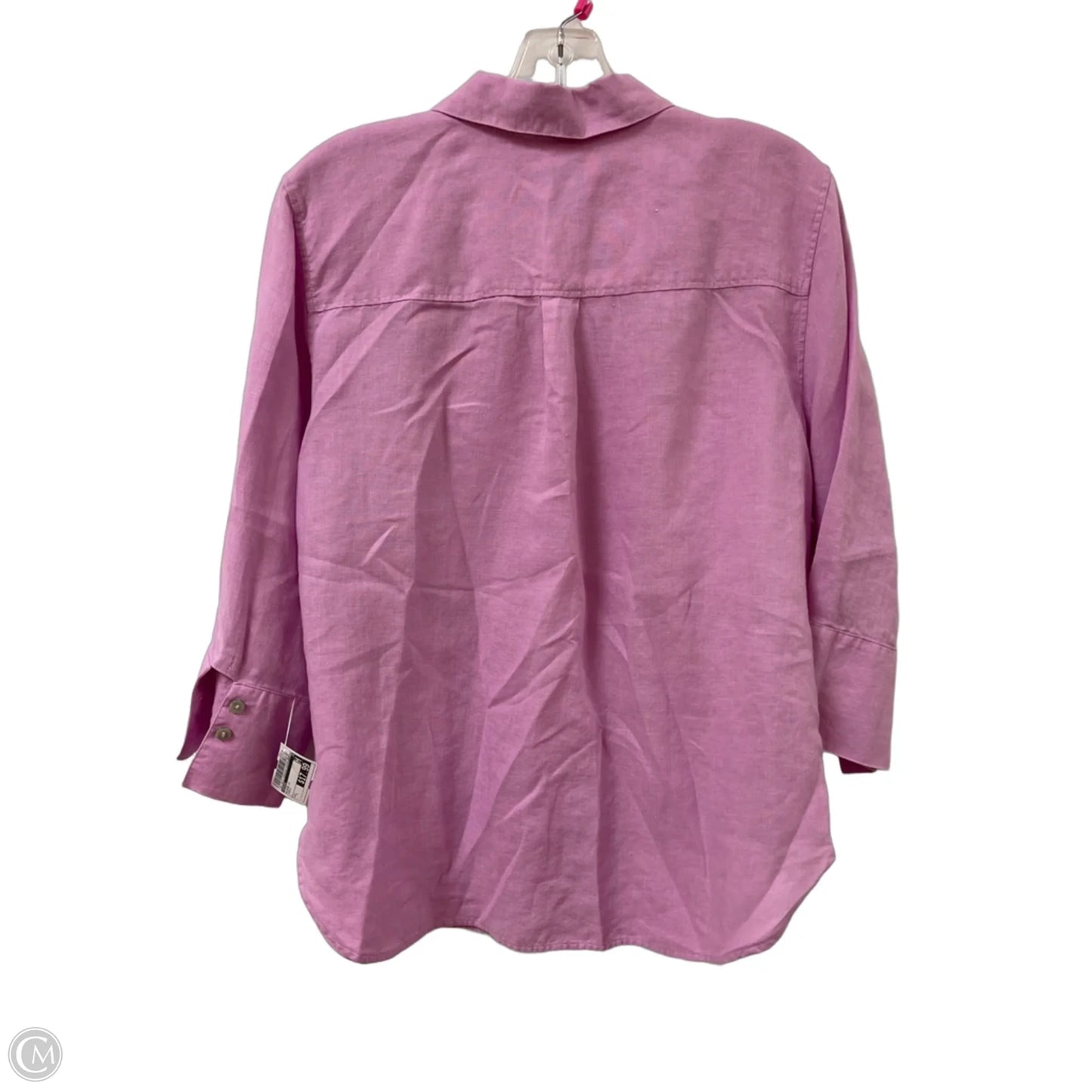 Blouse Long Sleeve By Chicos In Purple, Size: L