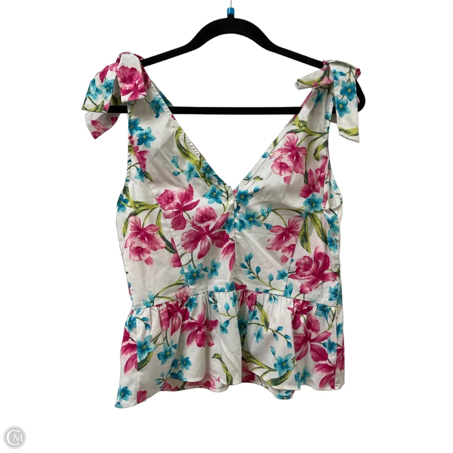 Top Sleeveless By Nine West In Floral Print, Size: M