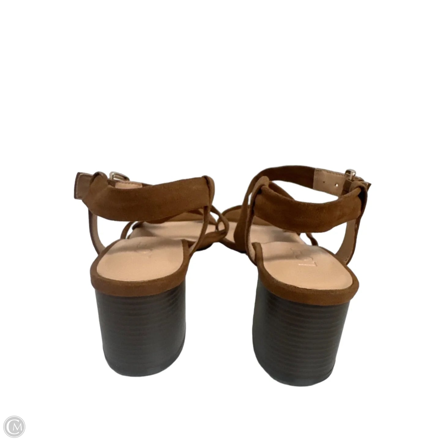 Sandals Heels Block By Loft In Brown, Size: 9