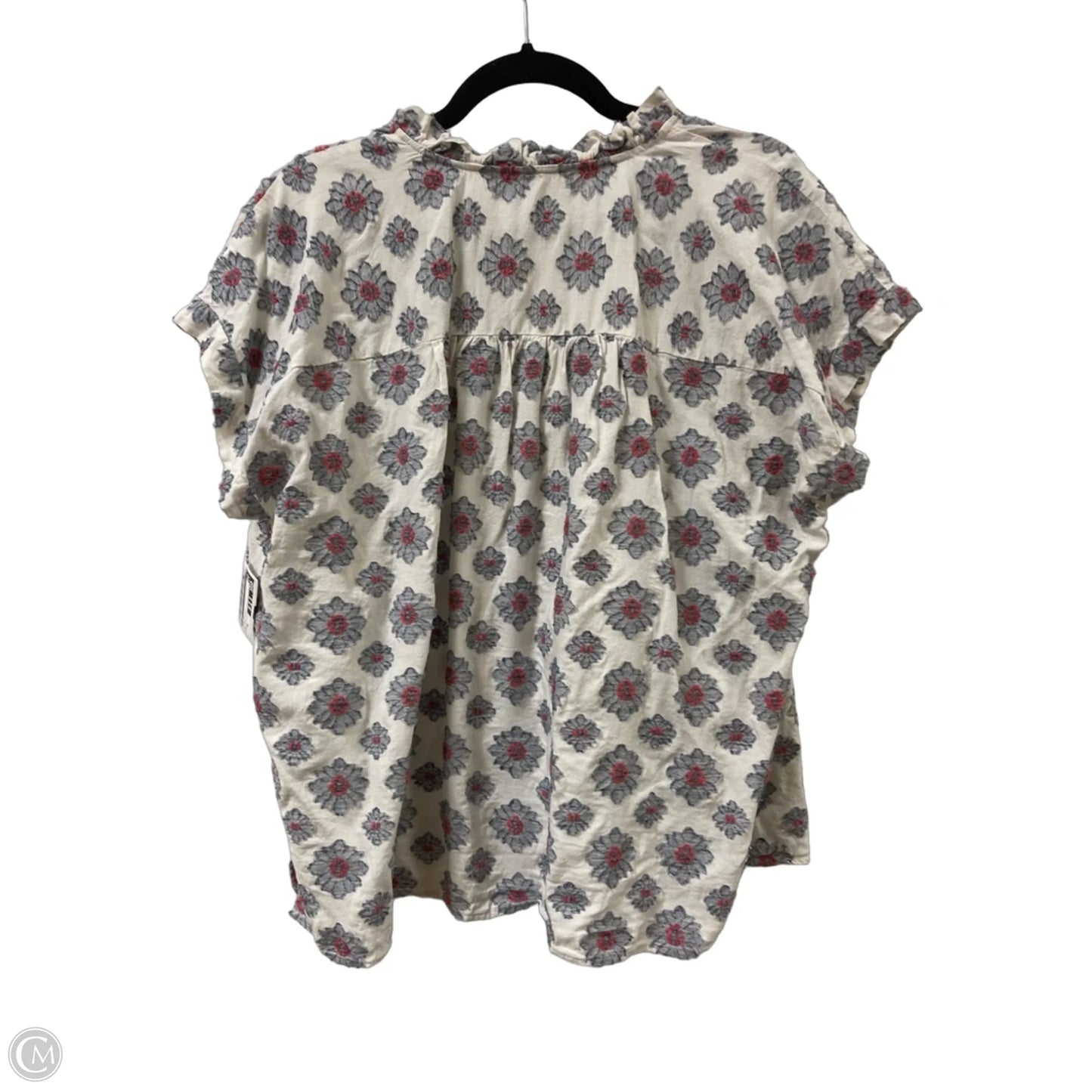 Top Short Sleeve By Loft In Floral Print, Size: Xl