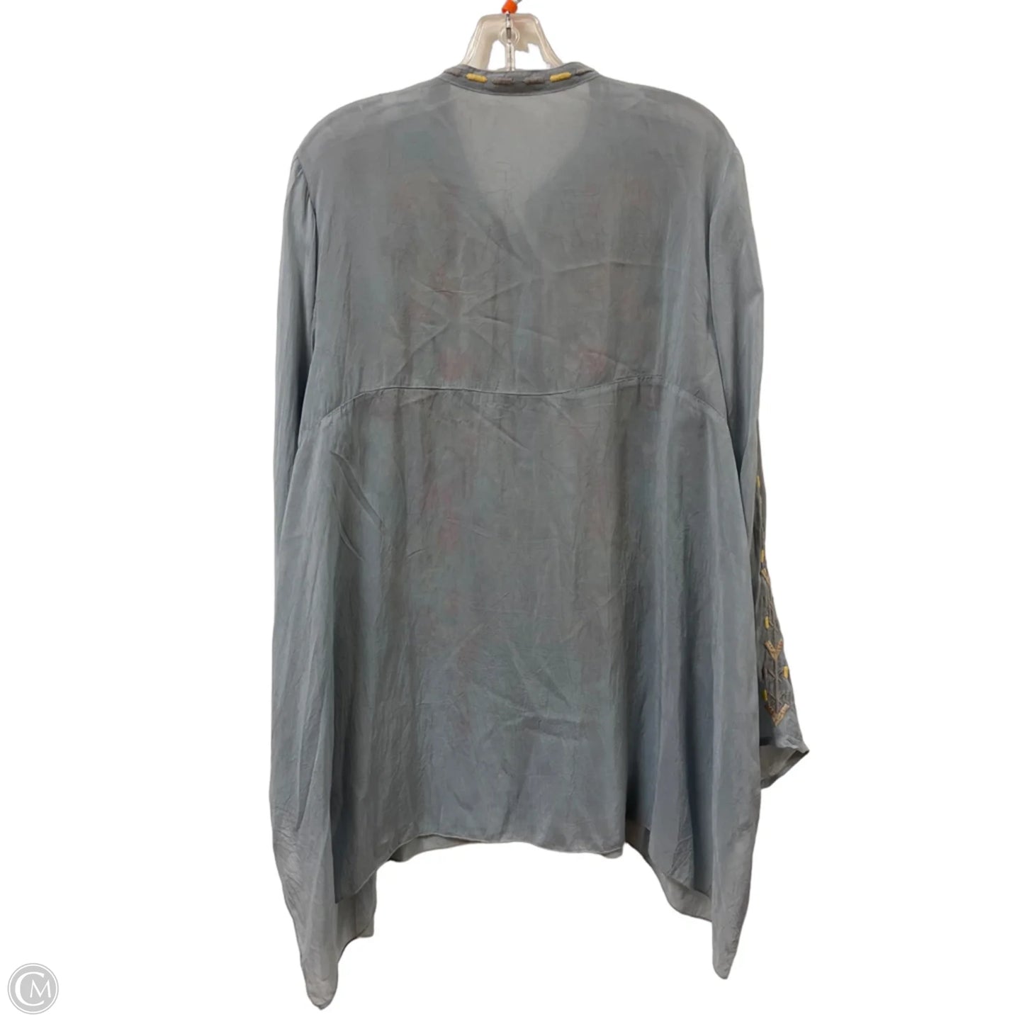 Tunic Designer By Johnny Was In Grey, Size: L