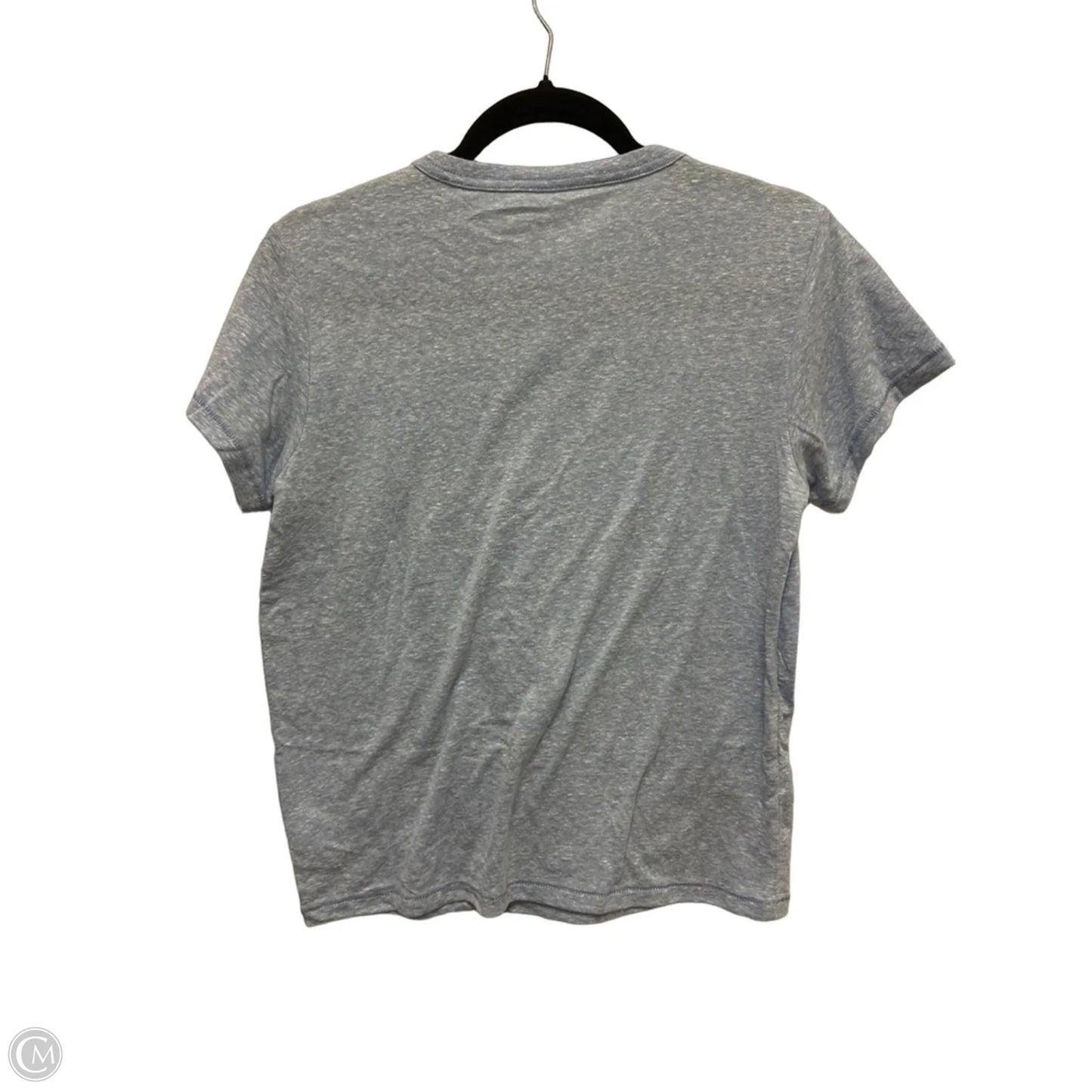 Top Short Sleeve By Free Assembly In Blue, Size: S