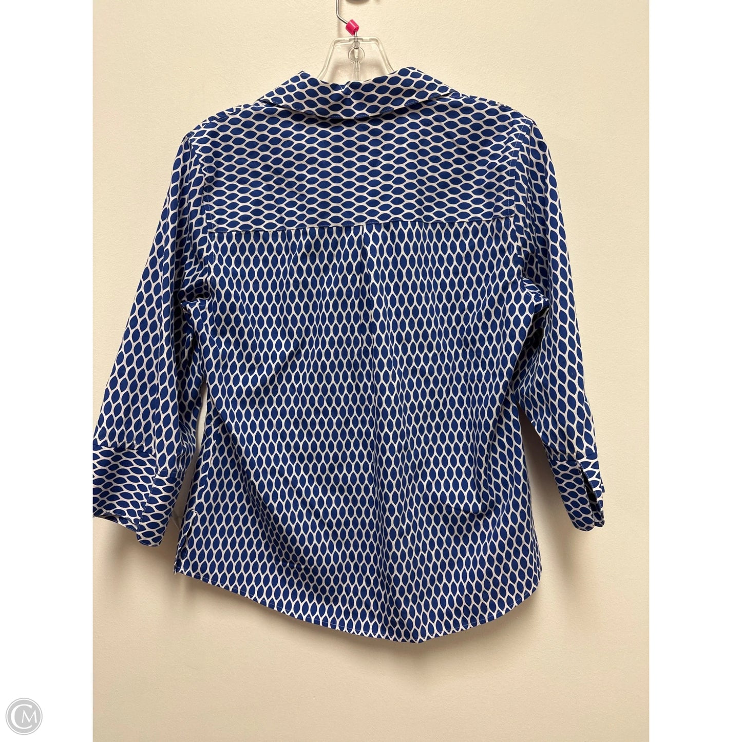 Blouse Long Sleeve By Chicos In Blue, Size: S