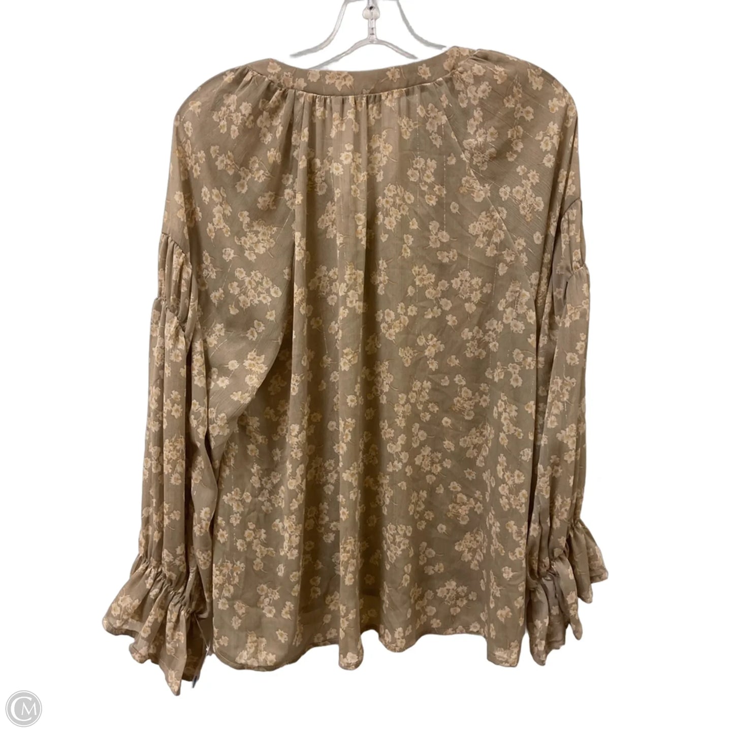 Top Long Sleeve By Blu Pepper In Grey, Size: L