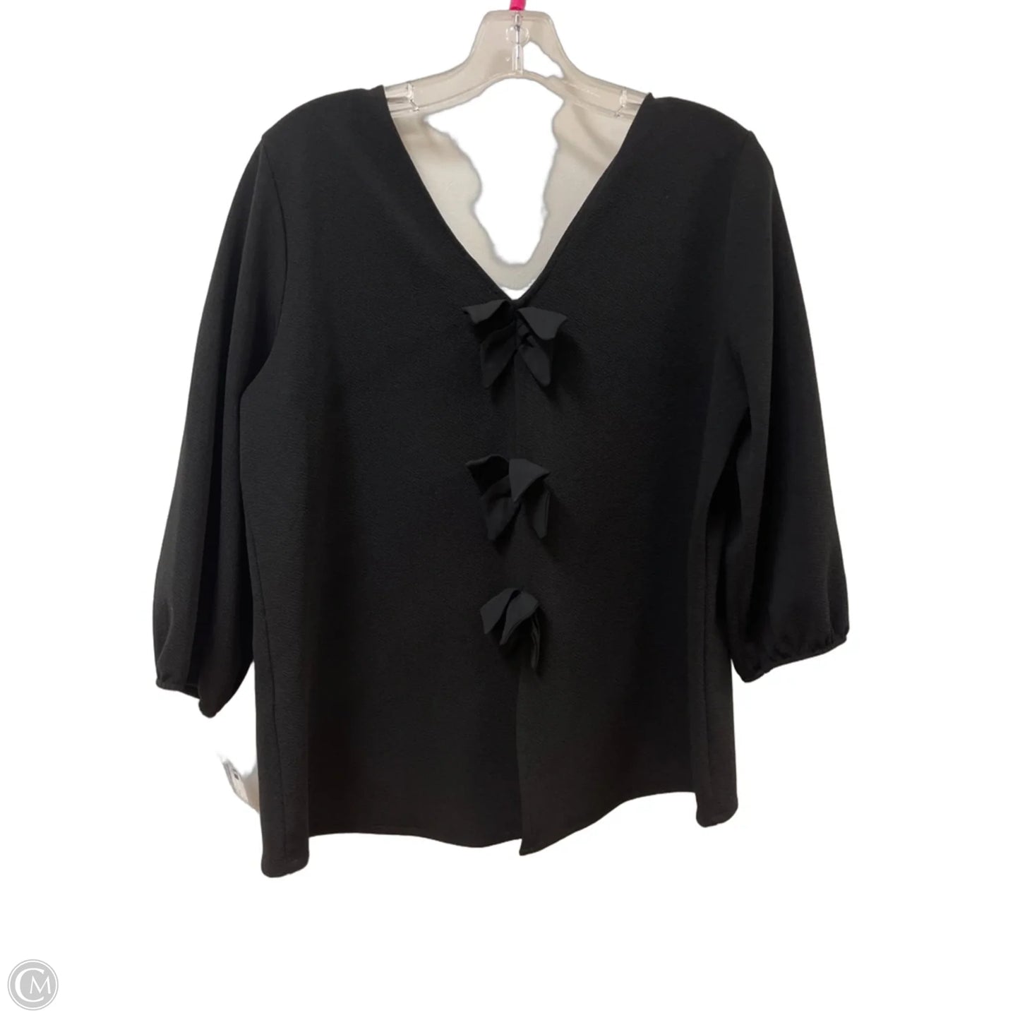 Top Long Sleeve By Chicos In Black, Size: L