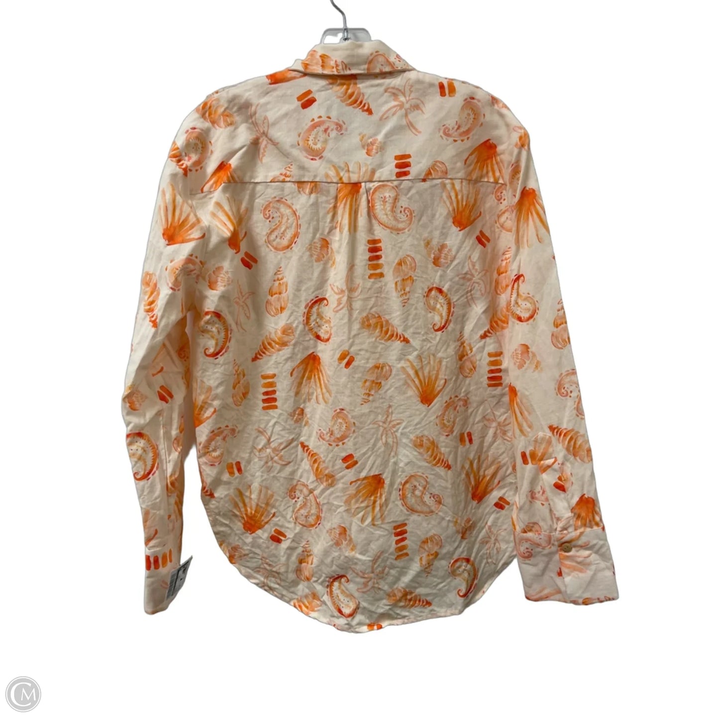 Blouse Long Sleeve By Sigal In Orange, Size: M