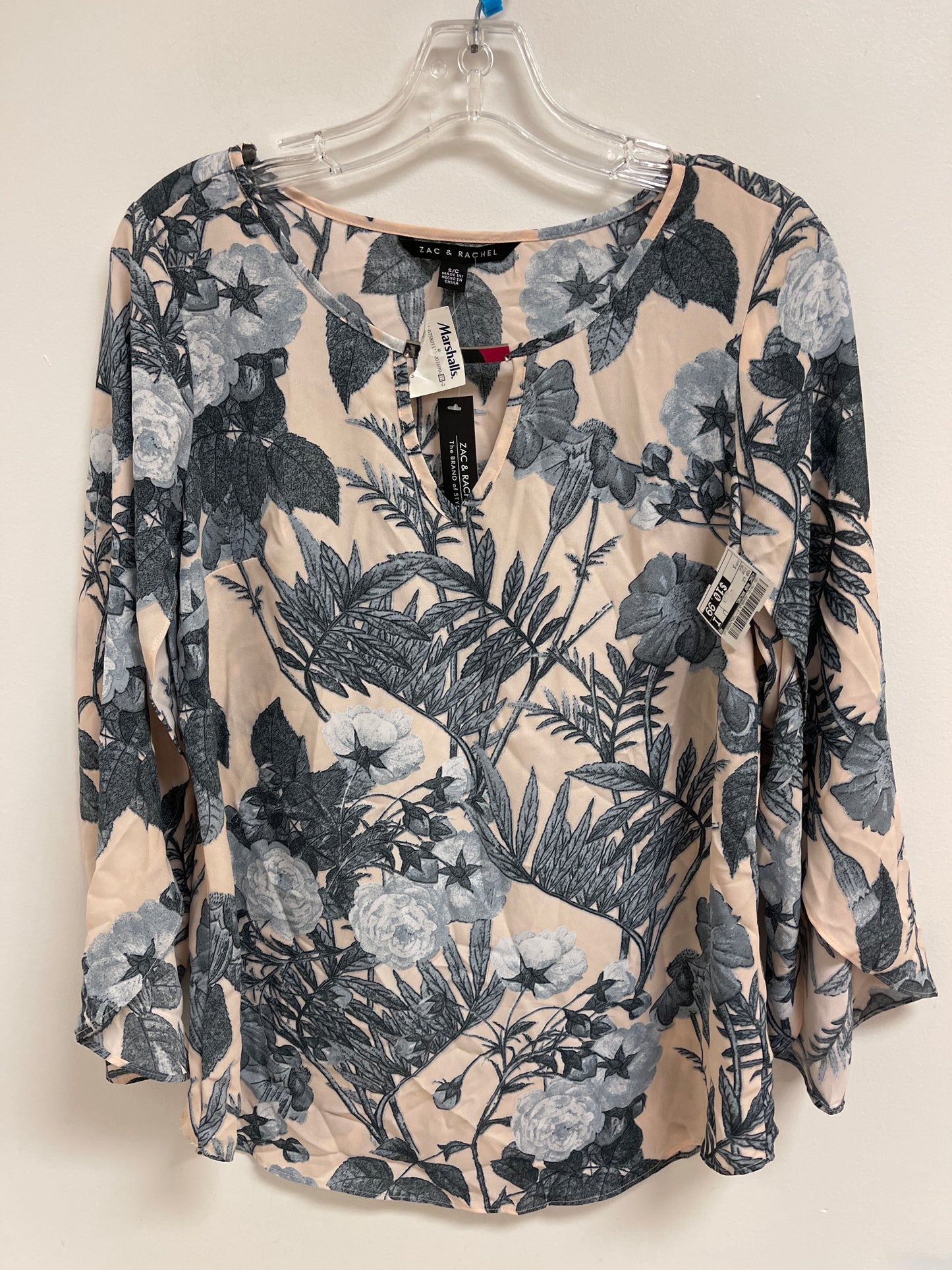 Top Long Sleeve By Zac And Rachel In Pink, Size: S