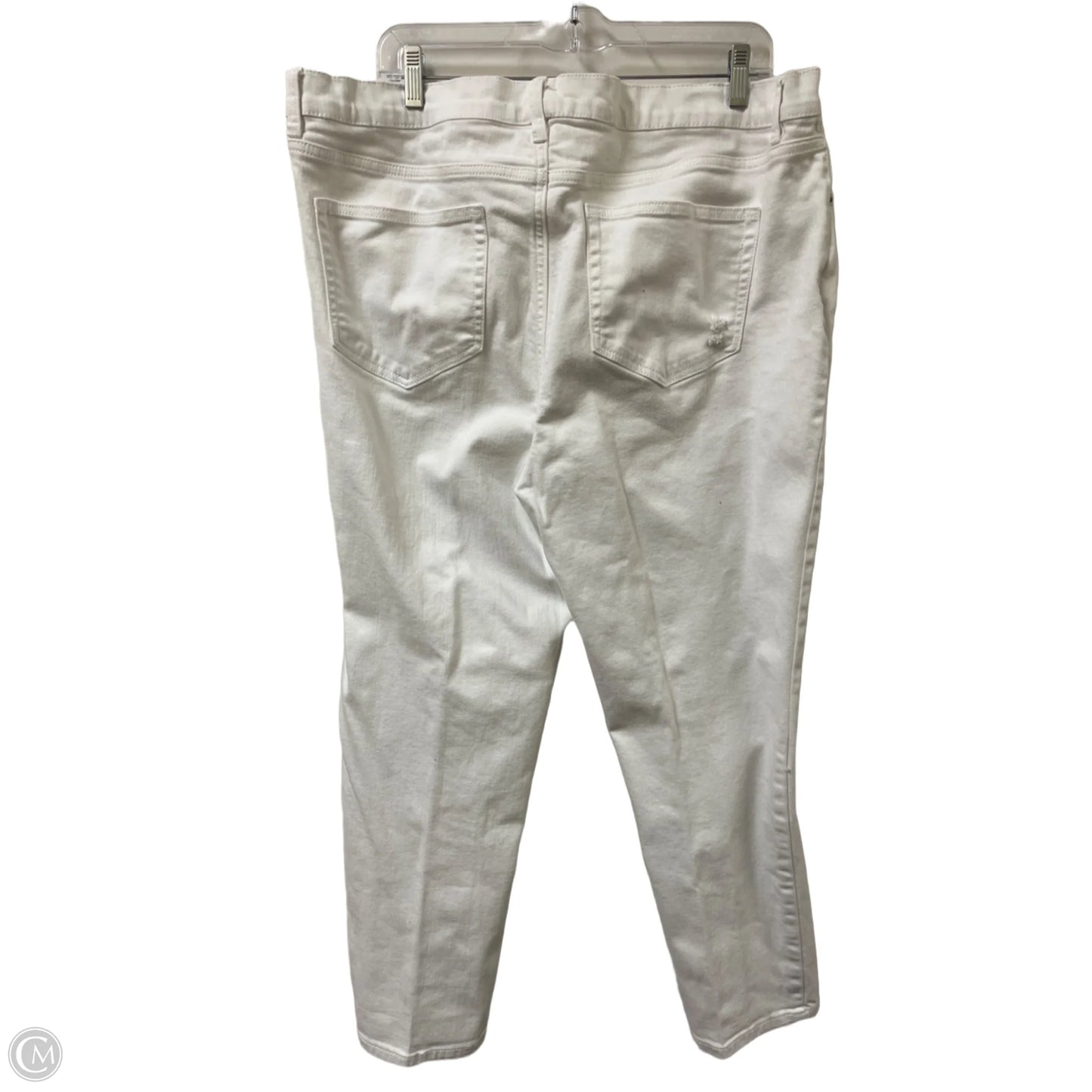 Jeans Skinny By Studio In White Denim, Size: 20