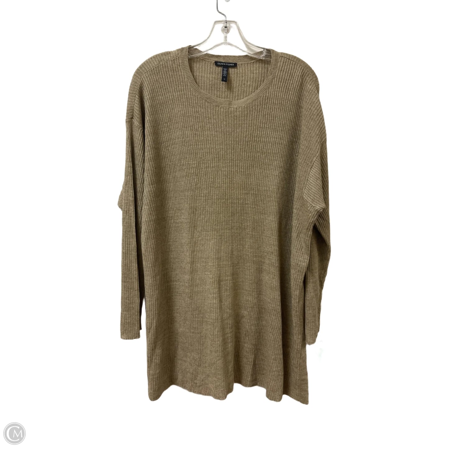 Top Long Sleeve By Eileen Fisher In Tan, Size: 1x