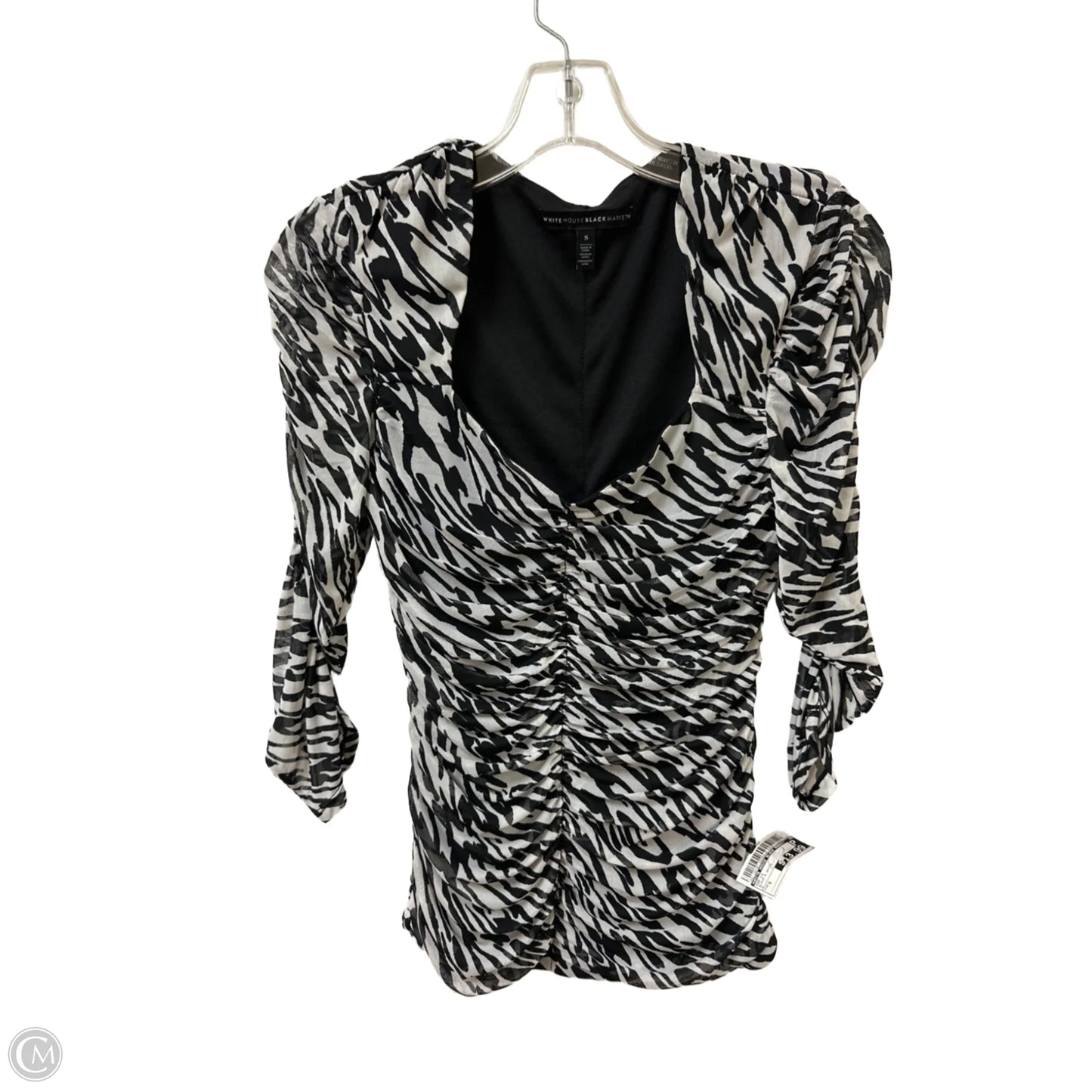 Top Long Sleeve By White House Black Market In Black & White, Size: S