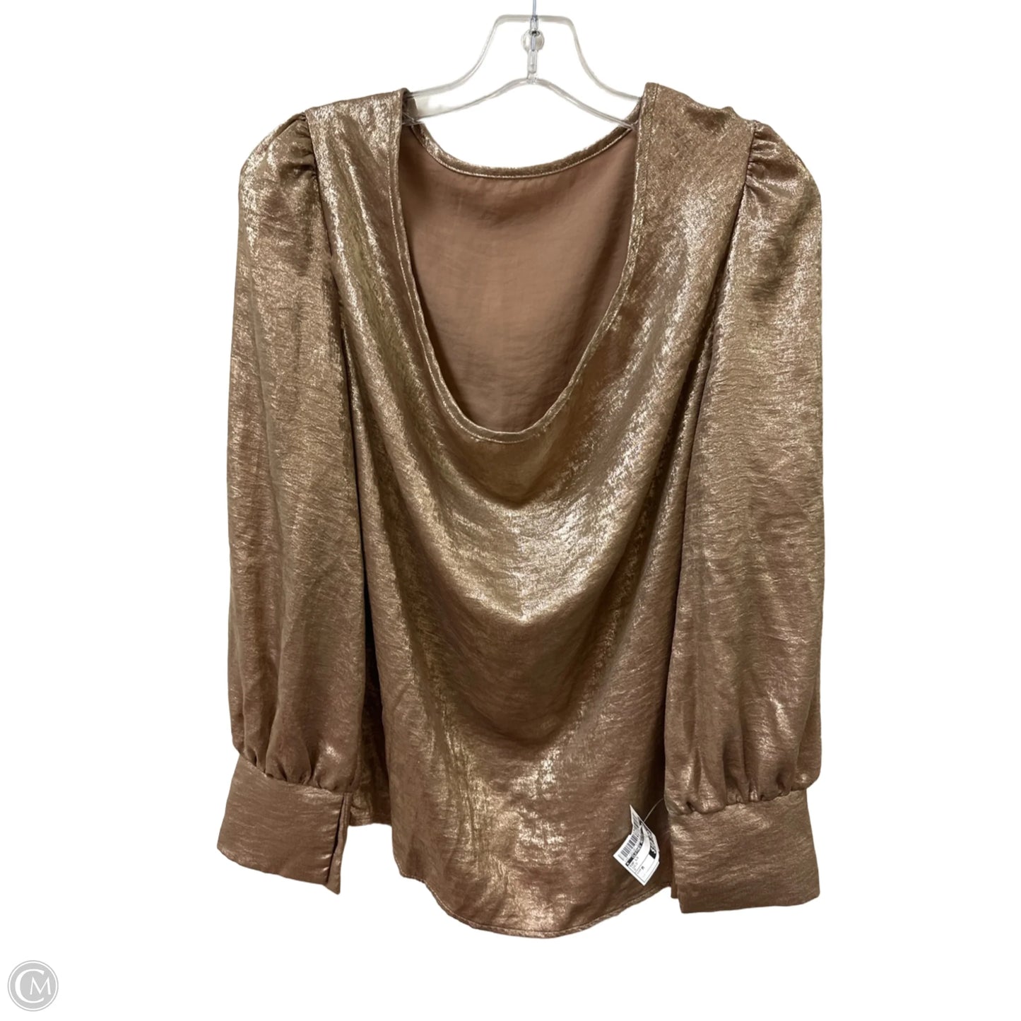 Top Long Sleeve By Clothes Mentor In Gold, Size: M