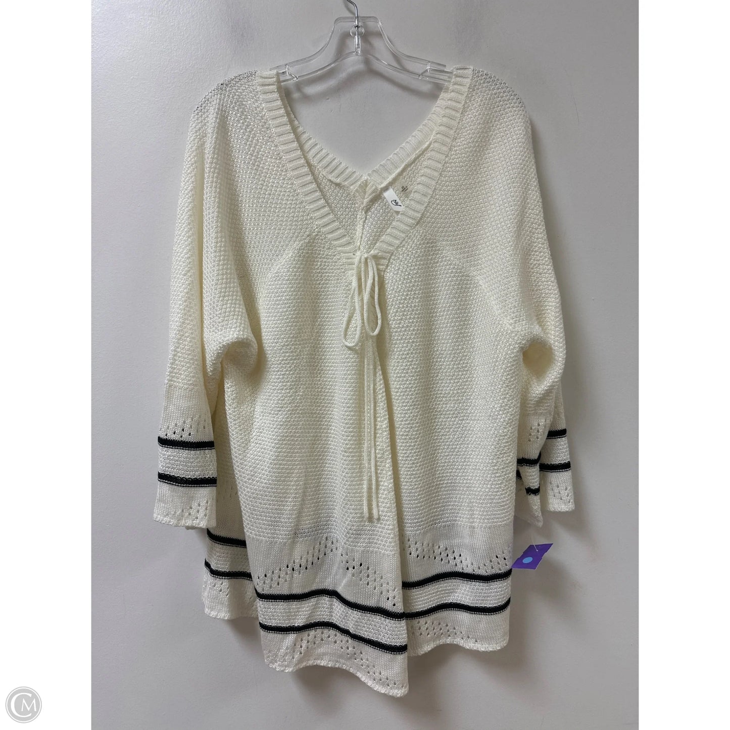 Sweater By Ny Collection In Cream, Size: 2x