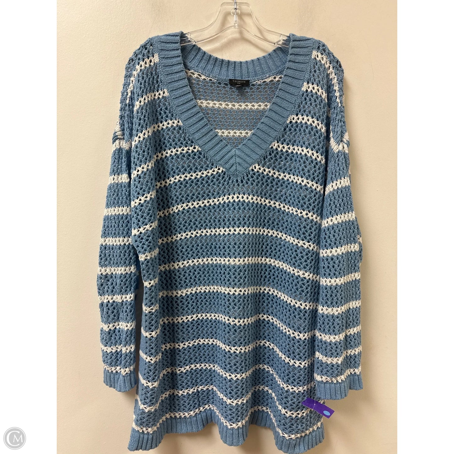 Sweater By Talbots In Blue, Size: 2x