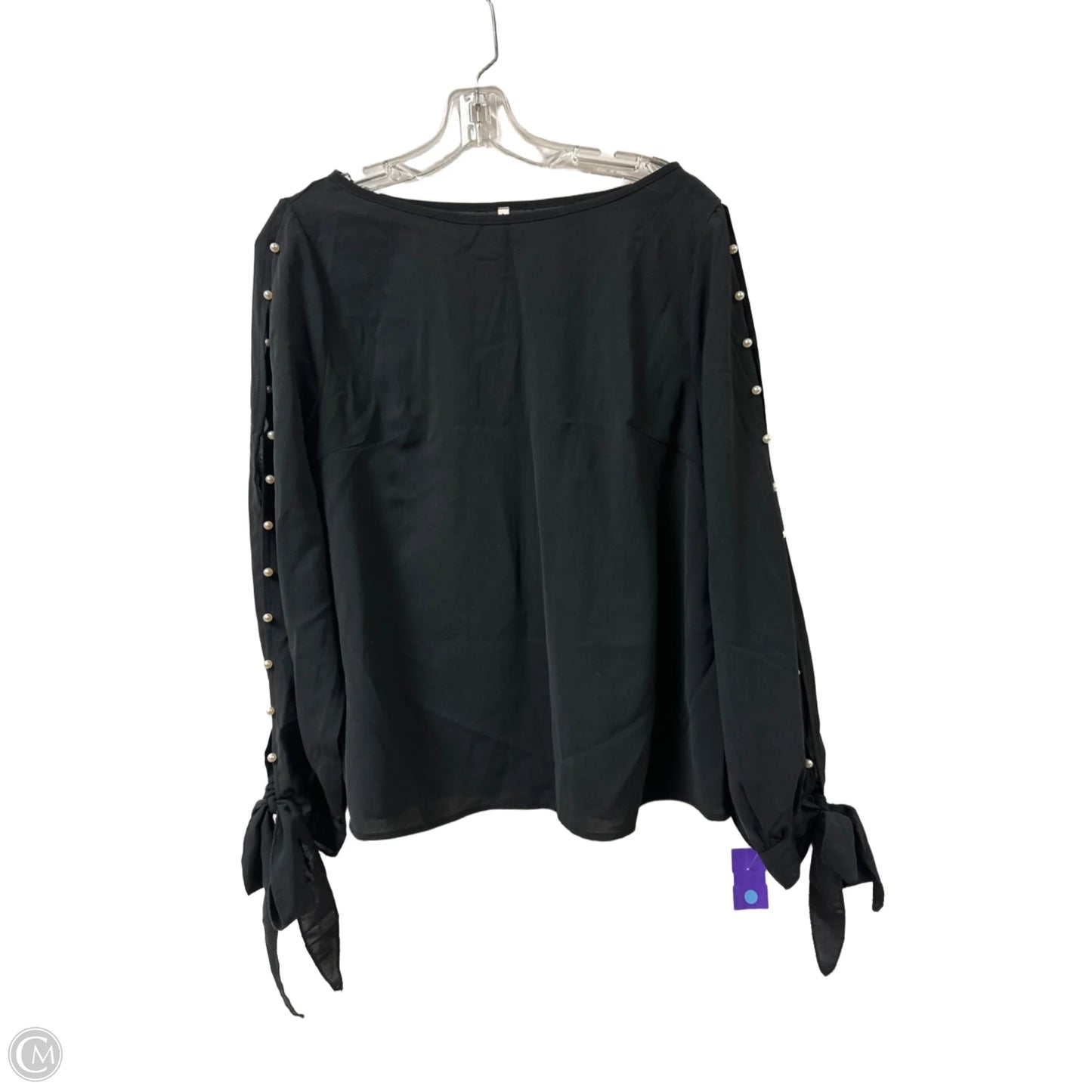 Top Long Sleeve By Clothes Mentor In Black, Size: L