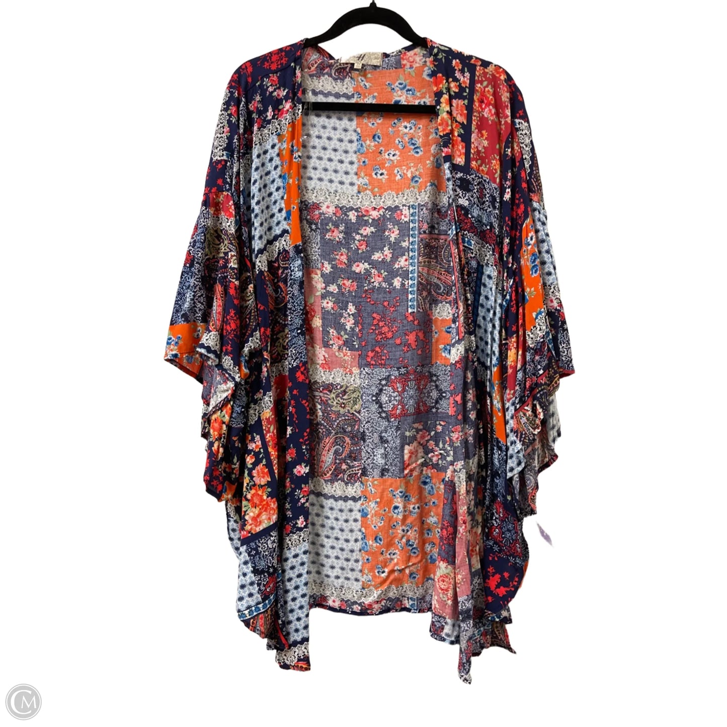 Kimono By Clothes Mentor In Blue & Orange, Size: 2x