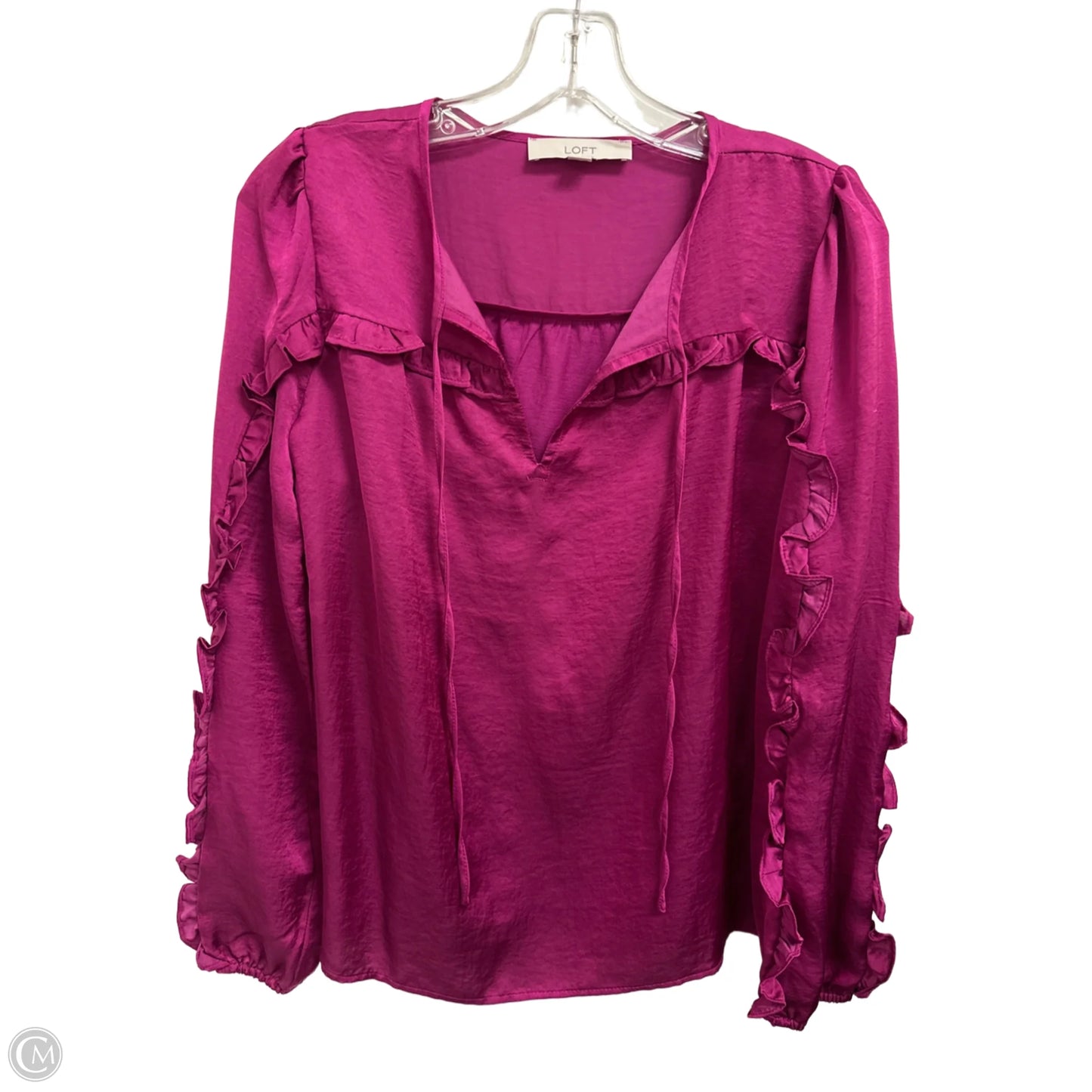 Top Long Sleeve By Loft In Purple, Size: Xs