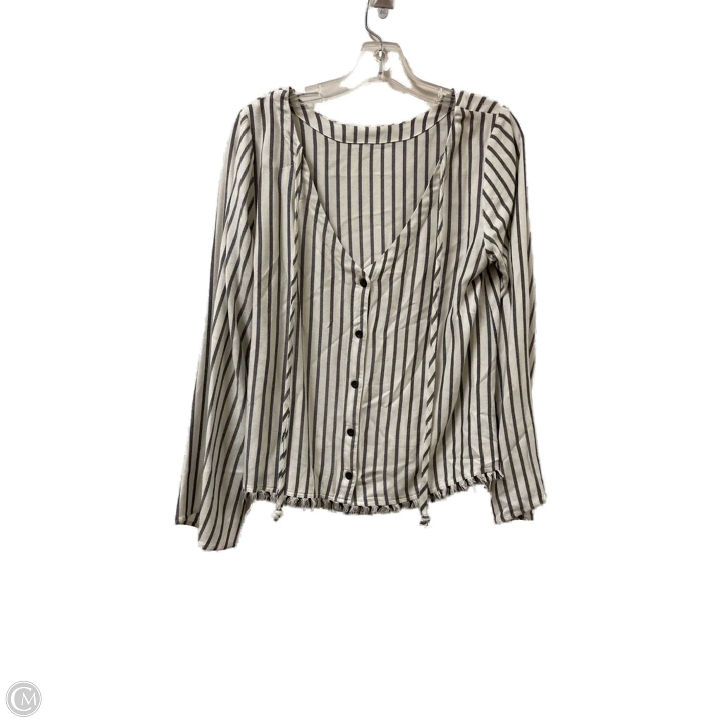 Top Long Sleeve By Cloth & Stone In Striped Pattern, Size: S