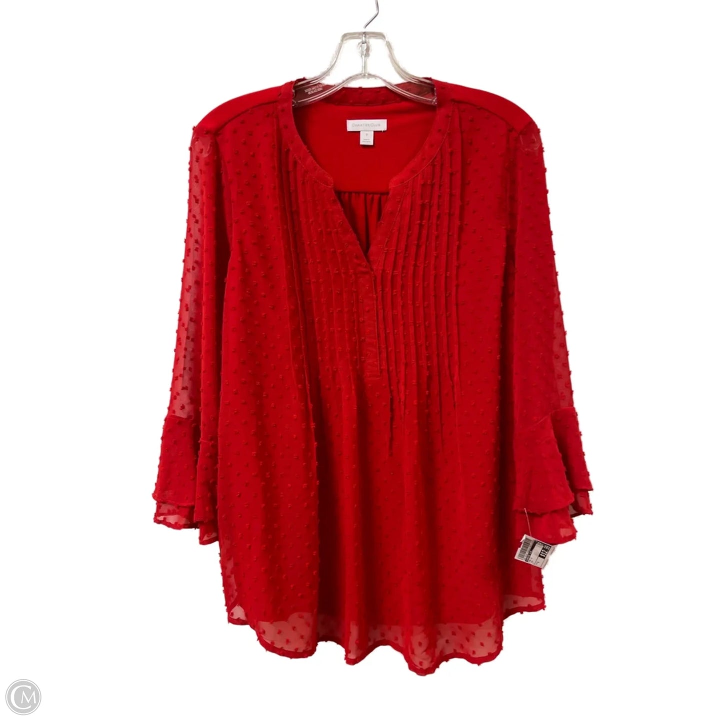 Top Long Sleeve By Charter Club In Red, Size: S
